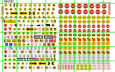 Nh181 Dave's Decals N Scale Road And Assorted Siz Stops Signs Arrow Signs • $4.94