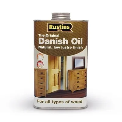 Rustins Wood And Workshop Danish Oil 250ml 500ml 1 Litre • £12.64