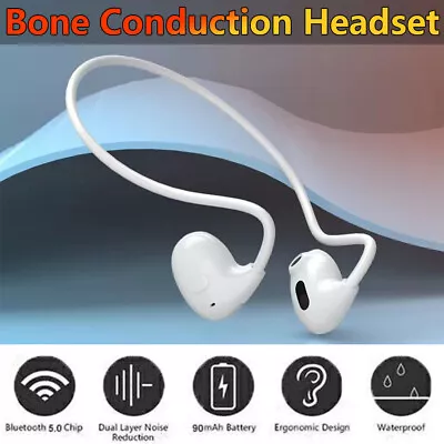 Bone Conduction Waterproof Headset Headphones Wireless Sport Earphones Bluetooth • $15.88