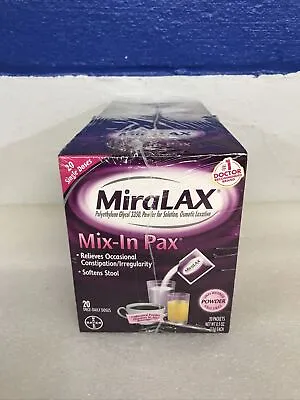 MiraLAX Powder Mix-in Pax Single Dose Packets 40 Count 04/2025 New Sealed • $38.99