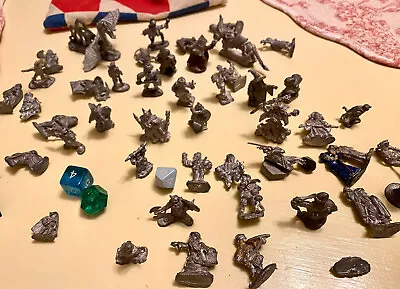 Lot Of Vintage Dungeons And Dragons Lead Figures And Dice 1983 • $149