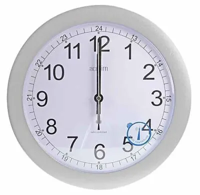 ACCTIM - Formia 30cm Radio Controlled Analogue Wall Clock - Silver • £44.54