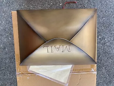 Pottery Barn Envelope Mailbox Antique Brass (new) • $75