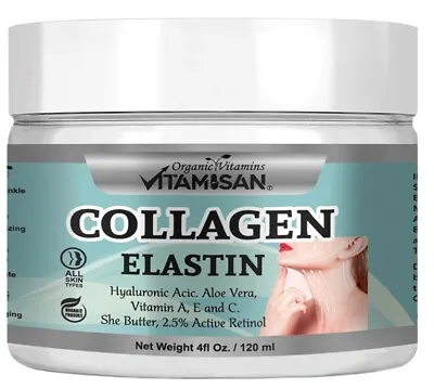 Collagen Elastin 4 Oz. Collageno  Elastin Fort Hyaluronic Retinol Vitam A E C • $12