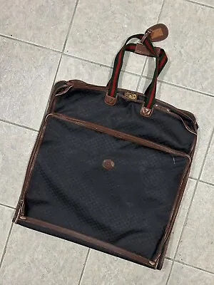 Vtg Gucci Monogram Garment Travel Bag Vintage • $479.99