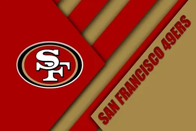 San Francisco 49ers NFL Team Football Home Decor Art Print Poster LARGE 36 X24  • $25.99