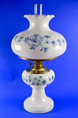 Aladdin Majestic Blue Rose Oil Table Lamp #D-2301 • $395