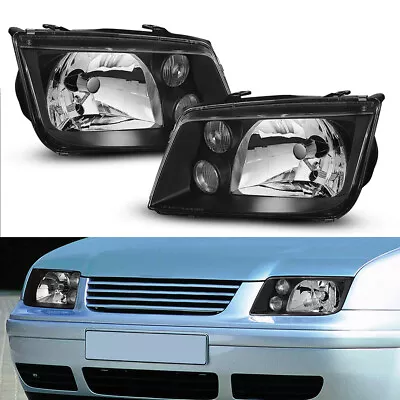 Left & Right Cover Car Headlight Headlamp Lens For VW Bora Jetta MK4 1999-2005 • $86.99