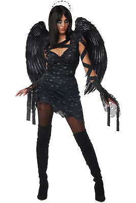 $28.38 • Buy California Costume Angel Of Darkness Adult Women Halloween Devil Dress 5022/064