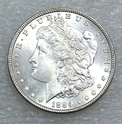 1884 P Morgan Silver Dollar BU With Frosty White Luster In Saflip #H554 • $64.99