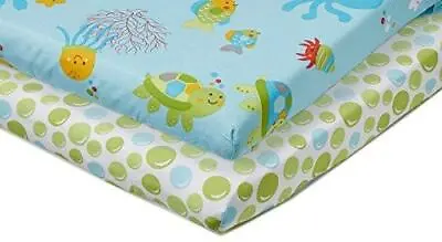 $24.89 • Buy Little Bedding By NoJo Ocean Dreams - 2 Count Crib Sheet Set