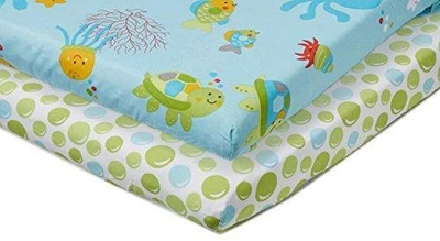 $24.89 • Buy Little Bedding By NoJo Ocean Dreams - 2 Count Crib Sheet Set