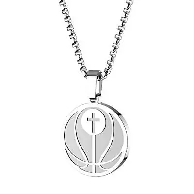 Inspiring Basketball Sports Christian Religious Cross Pendant Necklace Christ... • $16.49