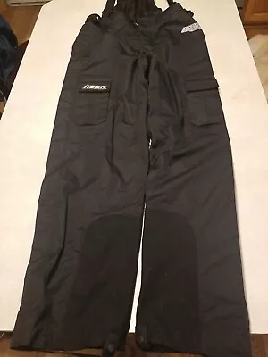 ICON PDX Bibs Motorcycle Biker Riding Pant Asphalt Technologies Mens Large Black • $79.99