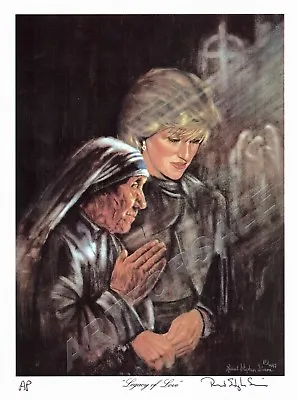 Princess Diana & Mother Teresa 8X10 Lithograph By Artist Robert Stephen Simon • $18.50