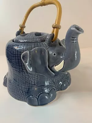 Ceramic Elephant Tea Pot - Very Rare Vintage 1979 Vandor Co. By Barbi Jo Stim   • $22
