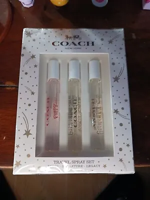 Coach New York Perfum Travel Set Legacy Signature Poppy 3pc X 0.25oz • $43.75