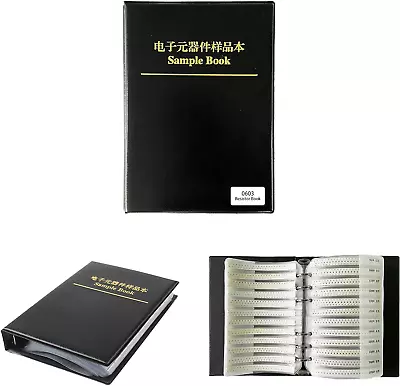 1% 0603 SMD Resistor Sample Book 0 Ohm-10M Ohm SMT Resistor Pack Box Book Folder • $56.56