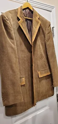 Vintage Venezzi Brown Suede Polyester Brown Blazer Large • $49.99