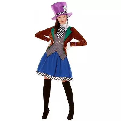 Miss Hatter Costume Halloween Fancy Dress • $45.68