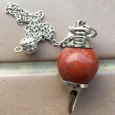Natural Quartz Crystal Pendant Chakra Reiki Bead Dowsing Stone Pendulum Necklace • £4.09