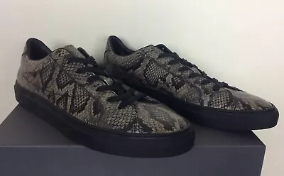 $498 New John Varvatos Collection Snakeskin-Embossed Leather Sneakers Shoes 11 • $249.99