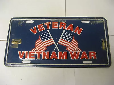 Booster Front License Plate USA Veteran Vietnam War Flag • $7.40