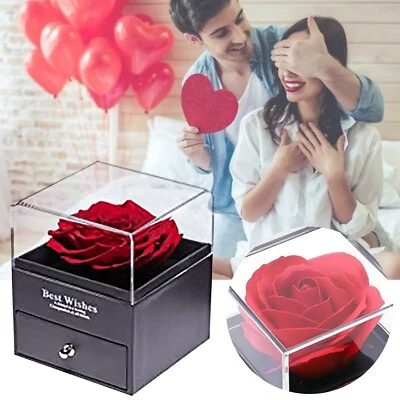 Everlasting Flower Gift Box Rose Preservation Box Mother's Day Handmade Rose AU • $20.53