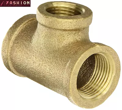 Red Brass Pipe Fitting Reducing Tee 3/4  X 3/4  X 1/2  Female Pipe New • $17.99