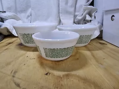 Hazel Atlas White Mixing Bowls Milk Glass Nesting Set Of 3 Scallop Edges Vtg MCM • $25