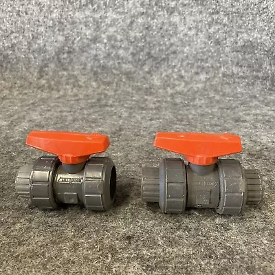 Lot Of 2 Chemtrol 1/2  PVC Ball Valve Used • $32.99