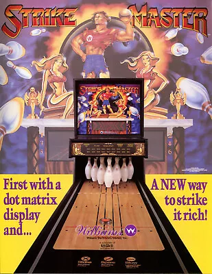 Tic Tac Strike Shuffle Alley Bowling Arcade Flyer / Ad - Signed By Designers • $19.95