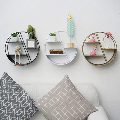 £27.77 • Buy Storage Organizer Durable Round Nordic Style Storage Shelf 3 Colors