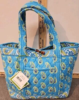 Vera Bradley Bermuda Blue Paisley Bag Purse Toggle Tote NEW! With TAGS • $24.99