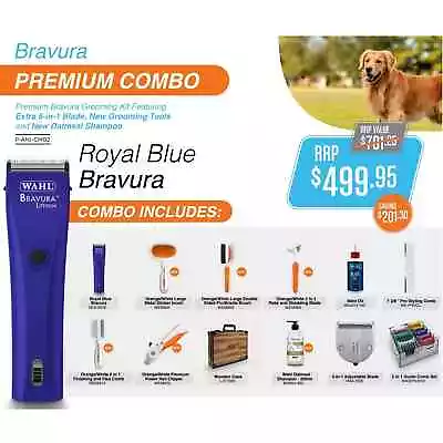 Wahl P-ANI-CM02 Bravura Lithium Cordless Clipper Premium Combo - 12 Pieces Pack • $379