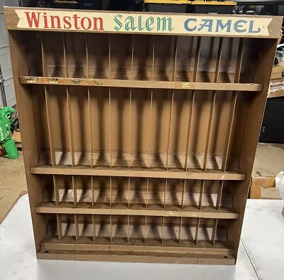 Vintage Metal Cigarette Store Display Rack Case Winston Salem Camel 29”x 26” • $149.99