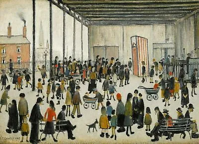 £11.99 • Buy JS LOWRY  CANVAS FRAMED WALL ART Reproduced OFFICE & HOME DECOR