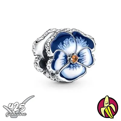 Pansy Bead S925 Bracelet Charm For 3mm Snake Chain FAST UK DISPATCH • £9.99