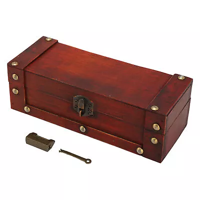 Wooden Storage Box Photography Props Sturdy Alloy Buckle Retro Storage Box • $22.02