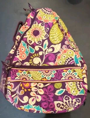 Vera Bradley Plum Crazy Quilted SlingBag Crossbody Backpack/Tennis Bag • $19.99