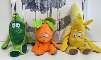 Goodness Gang Ben Banana CHARLIE Carrot PETER Peas Fruit & Veg Soft Toy Bundle • £12.95