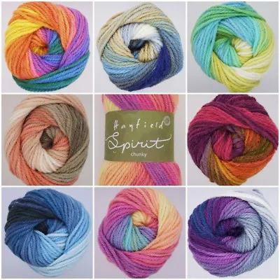 £4.25 • Buy Sirdar Hayfield Spirit CHUNKY Self-Striping Rainbow Knitting Wool Yarn 100g