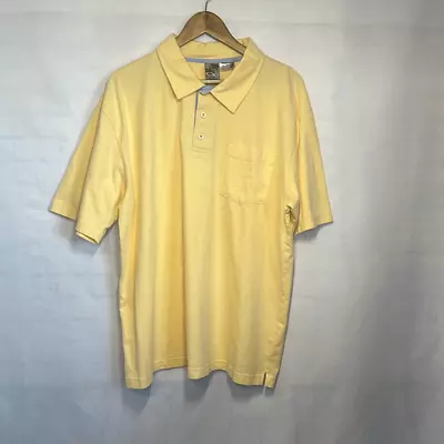 Vintage OP Ocean Pacific Shirt Mens L Large Yellow Polo S/S Surfing 80’s 90’s • $35