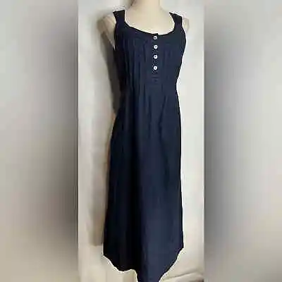 Malvin Linen Sleeveless Minimalist Cottagecore Prairie Midi Dress Size Small / 6 • $33