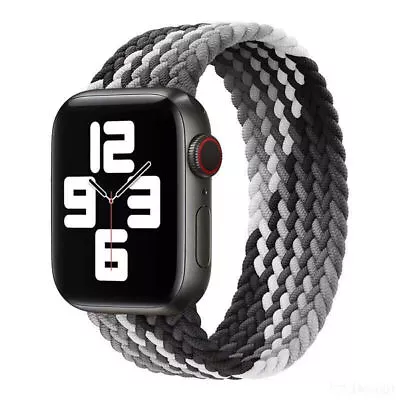 £4.39 • Buy 40/44/41/45mm Braided Solo Loop Band Strap For Apple Watch 8 7 6 5 4 3 SE LOT