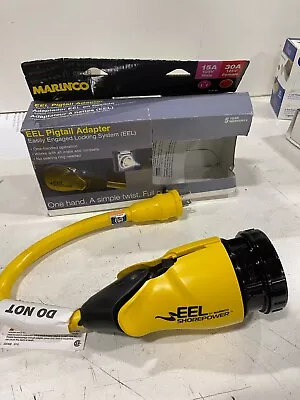 Marinco P15-30 Eel 30A-125V Female To 15A-125V Male Pigtail Adapter Yellow • $59.99