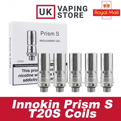 INNOKIN T20S Prism S Vape Coils T20-S T20 S - 0.8 1.5 Vape Coils For Endura Apex • £10.99