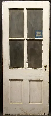 32x79.5  Antique Vintage SOLID Wood Wooden Exterior Entry Door Window Glass Lite • $399.99