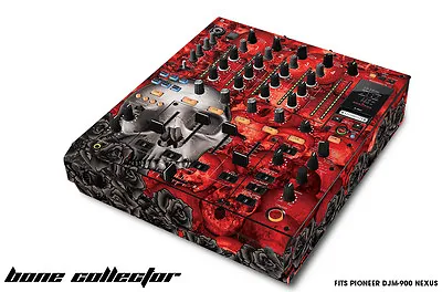 Skin Decal Wrap For PIONEER DJM-900 DJ Mixer CD Pro Audio DJM900 Parts BONES RED • $14.95