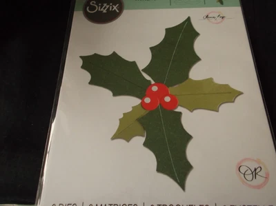 £8.50 • Buy Holly Leaves Cutting Die From Sizzix Thinlits